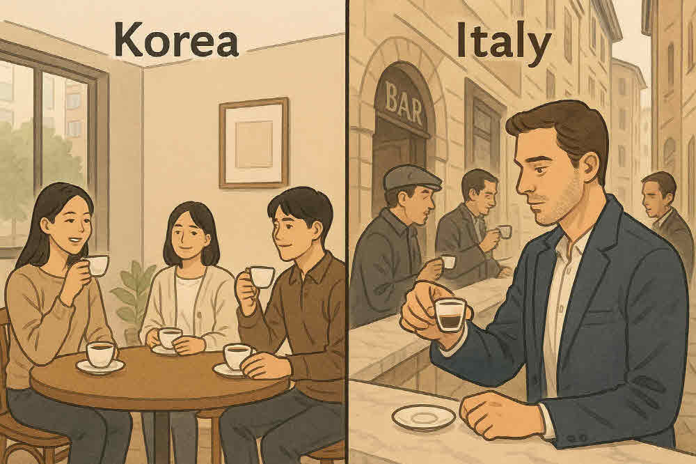 한국과 이탈리아의 커피문화 차이